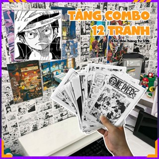 [COMBO 100] Giấy Dán Tường Manga Anime (Onepiece, Naruto, Conan...) không thấm nước sẵn keo A6