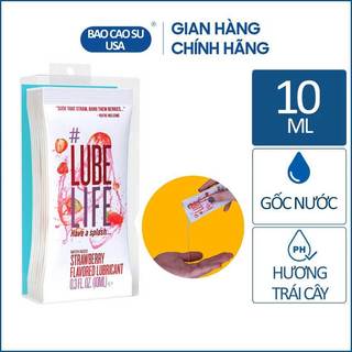   Gói lẻ 10ml  Gel bôi trơn gốc nước Lube Life bôi trơn quan hệ quan hệ miệng nếm được nhiều vị - Hàng nhập Mỹ 