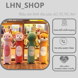 gấu ôm cho bé ,gối ôm hình thú đáng yêu 4 size 50cm 70cm 90cm 110cm
