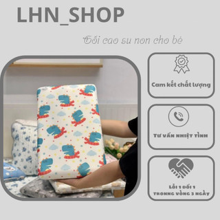 Gối cao su non cho bé đi học , gối nằm cao su non cho bé ruột cao su non tự nhiên êm ái thoáng khí kích thước 30 x 50cm