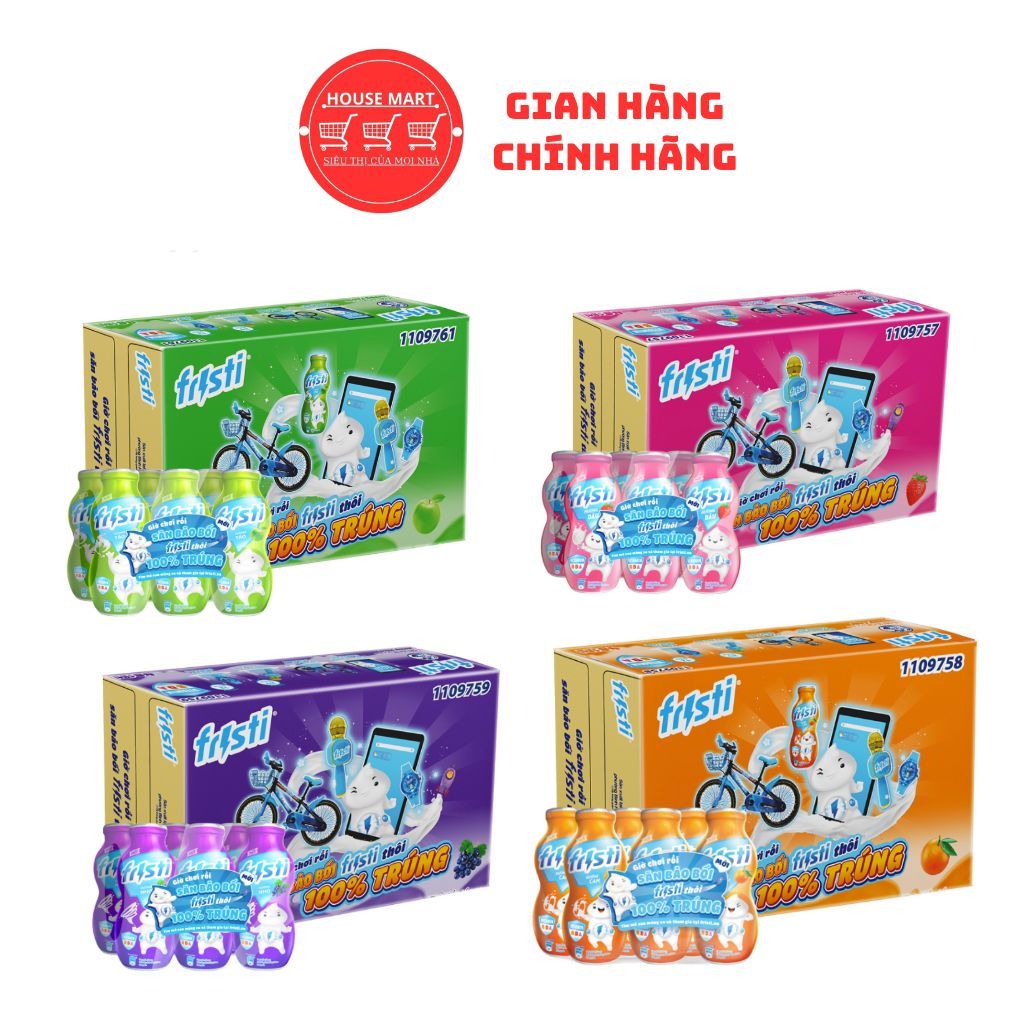 Thùng 48 Chai 80ML Sữa Chua Uống Fristi Hương Táo/Hương Nho/Hương Dâu/Hương Cam