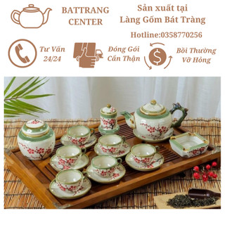 (5 MẪU)Bộ Ấm Chén pha trà Bát Tràng,men Tro Cổ-Dáng Gốc Cây 400ml Nhiều Hoạ Tiết,đào,mai,sen