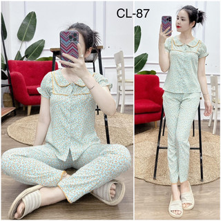 Bộ mặc nhà chất lụa hàn mềm mát không nhăn, đủ size theo số đo
