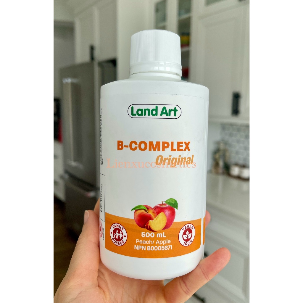 [Mấy mới] Vitamin B tổng hợp B-Complex Original của Land Art 500ml; vị đào&táo