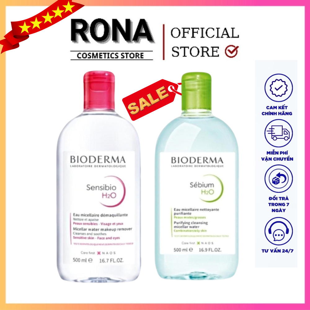 Nước tẩy trang bioderma 500ml dành cho mọi loại da chính hãng - RONA COSMETICS