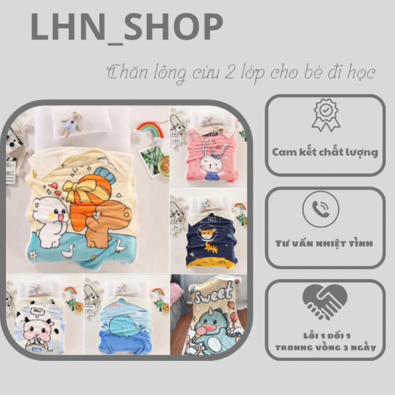 Chăn lông cừu 2 lớp cho bé đi học siêu mềm mịn , Mền tuyết nhiều hình lựa chọn cho bé lựa chọn