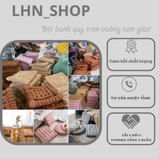 Đệm ngồi bệt , đệm lót ghế hình bánh quy đệm decor chất liệu nỉ nhung mềm mịn nhập khẩu hình bánh đáng yêu
