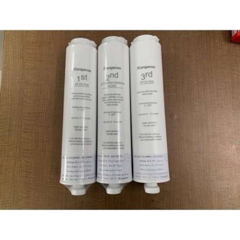 Bộ ba lõi lọc nước kangaroo dùng cho máy kg100HU,KG100HU+