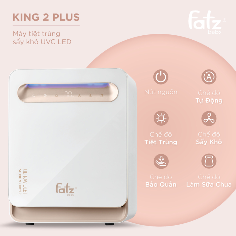 Máy tiệt trùng sấy khô UVC - LED Fatzbaby KING 2- 19L - KING 2 PLUS 25L - BẢO HÀNH CHÍNH HÃNG