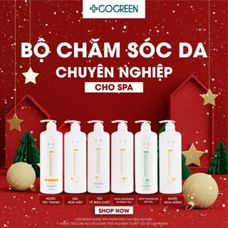 Bộ Chăm Sóc Da GOGREEN Cho Cá Nhân, Spa Thẩm Mỹ Viện, Tẩy Da Chết, Nước Tẩy Trang, Toner, Sữa Rửa Mặt, Kem Massage