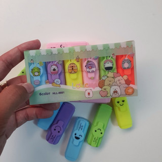 Bút dạ quang mini 6 màu- hộp 6 cây