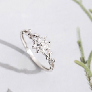  Nhẫn nữ cỏ bốn lá bạc ta siêu rẻ siêu đẹp 