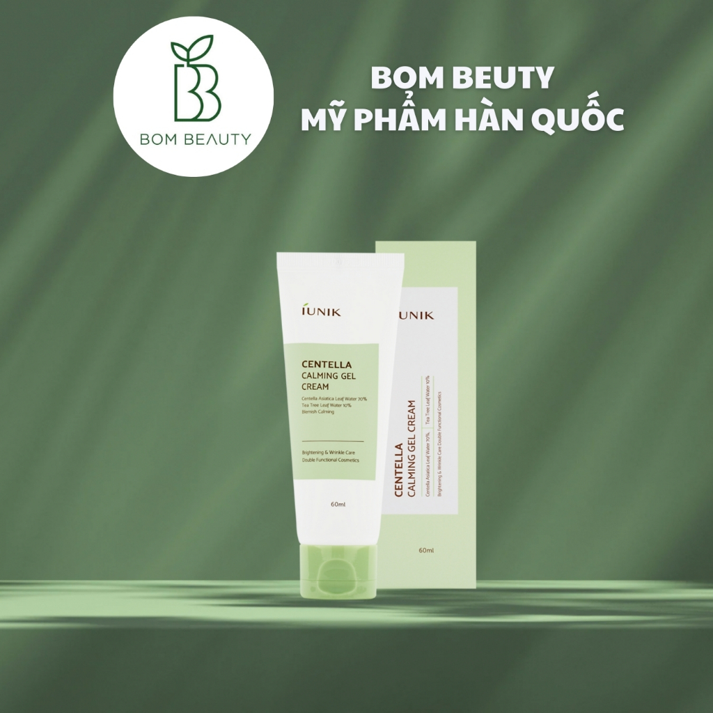 Kem dưỡng dạng gel rau má dành cho da mụn và nhạy cảm IUNIK iunik Centella calming gel cream