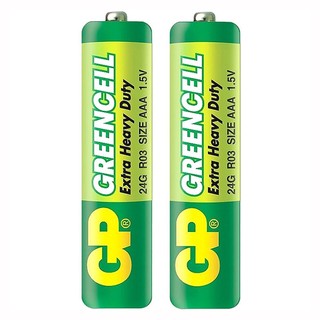 [CLEARANCE SALE 10K] Vỉ 2 Pin Đũa AAA 1.5V GP Greencell Extra Heavy Duty - GP 24G-2U2