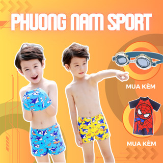 Quần bơi bé trai họa tiết dễ thương chất liệu bền đẹp cao cấp chống thấm nước tốt