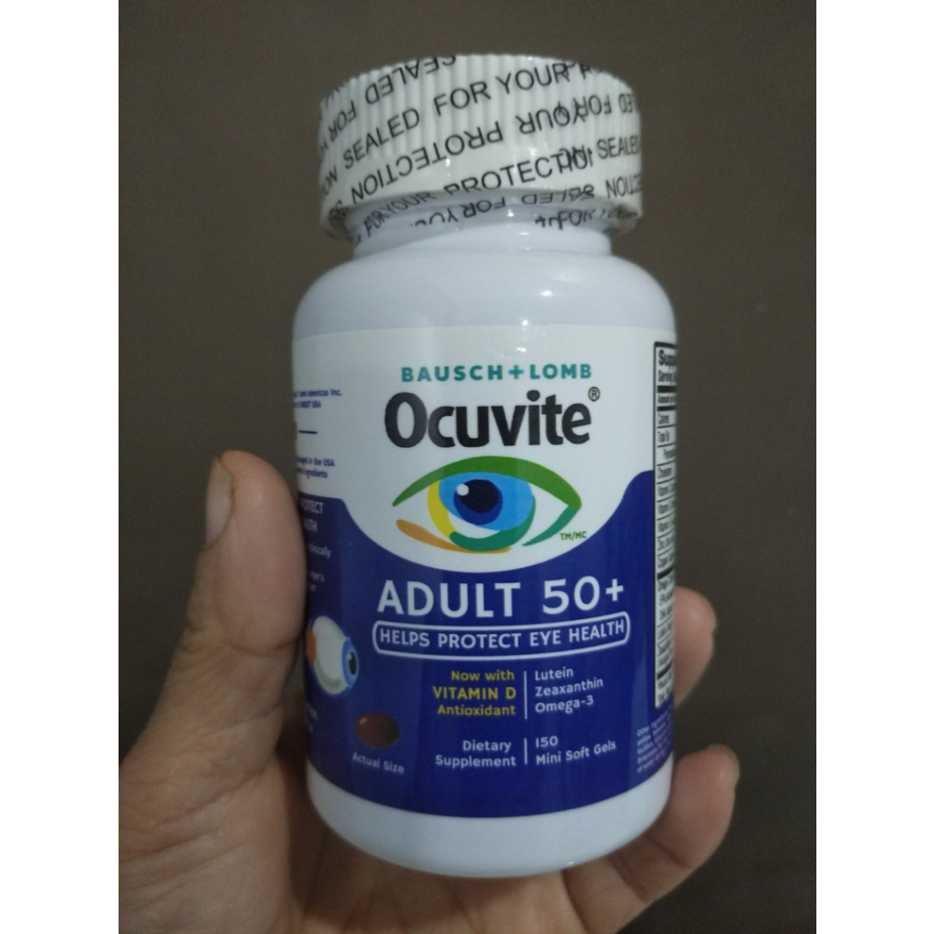 Viên uống hỗ trợ mắt Ocuvite Adult 50+ vitamin D 150 viên từ Canada