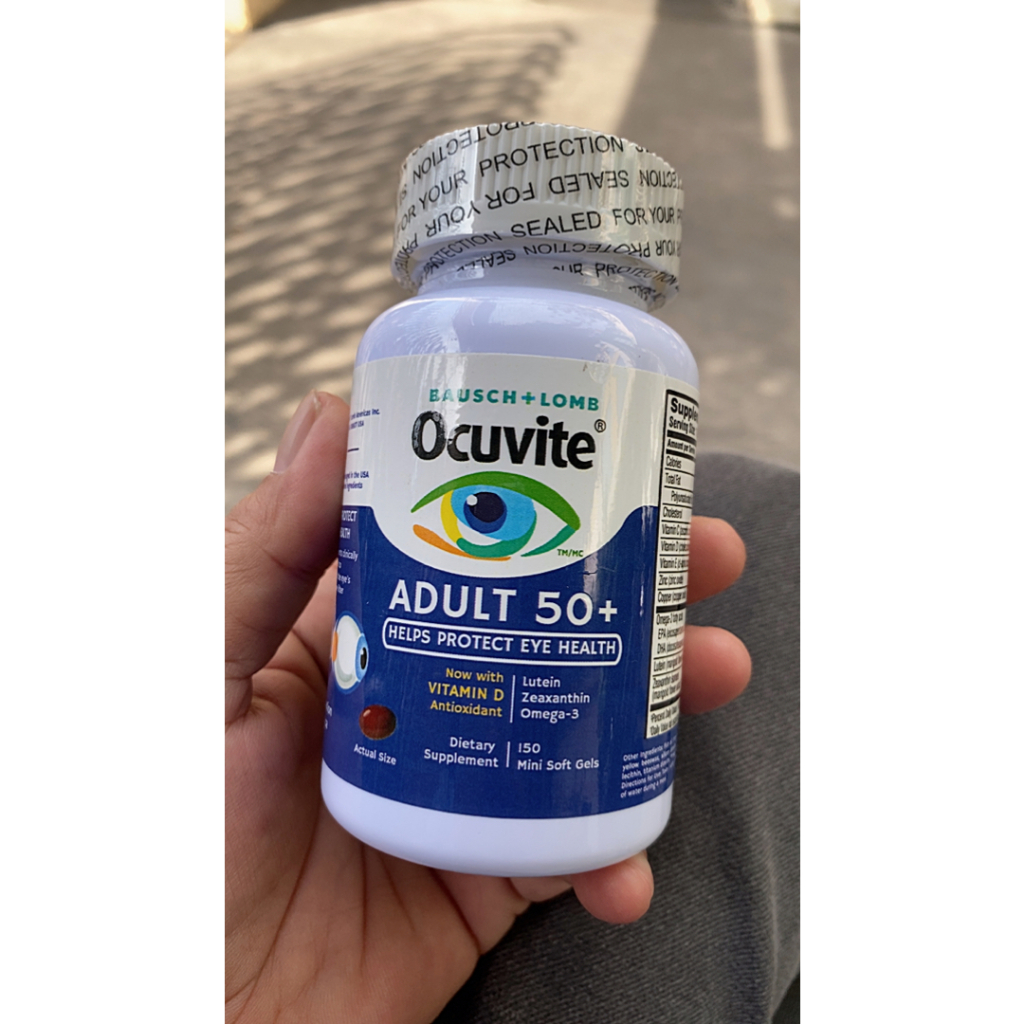 Viên uống hỗ trợ mắt Ocuvite Adult 50+ vitamin D 150 viên từ Canada