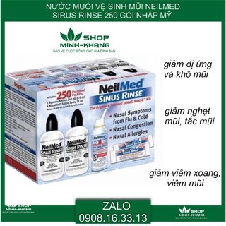 SÉT NƯỚC MUỐI RỬA MŨI NEILMED HẠN SỬ DỤNG 2027
