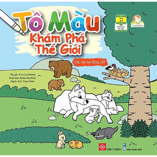 Sách - Tô màu khám phá thế giới- Các em bé động vật