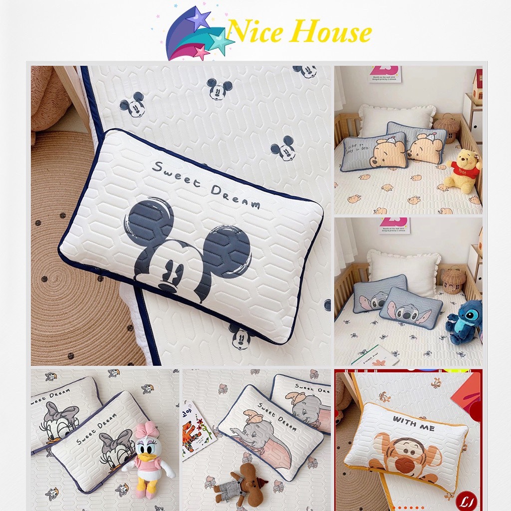 Gối Đầu Cao Su Latex Trẻ Em - Gối Cao Su Ruột Bông Chó Bé Mang Đi Học _ Nice House