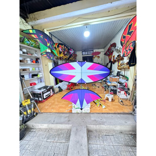  Diều 1m7 full cacbon mẫu xương cá tím 