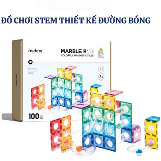 Đồ Chơi Stem Thiết Kế Đường Bóng Mideer Colorful Magnetic Tiles–Marble Run, Đồ Chơi Nam Châm Cho Bé - Thebookgarden