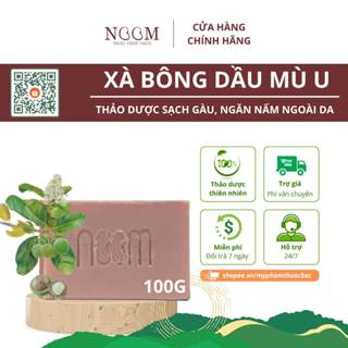 Xà bông dầu mù u tự nhiên Noom 100g thảo dược sạch gàu, ngăn ngừa nấm ngoài da