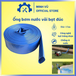 Ống bơm nước vải bạt đúc,ống bạt phi 50-80-100 cho bơm chìm tõm - dài 15m