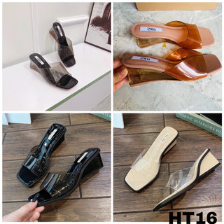 Dép Guốc đế xuồng 5cm, quai ngang trong suốt mang rất mềm và đế chống trơn trượt