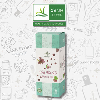 Trà túi lọc tía tô Pamzon - Hỗ trợ giảm acid uric gout, giải cảm - Hộp 25 túi - CT Dược Tùng Lâm