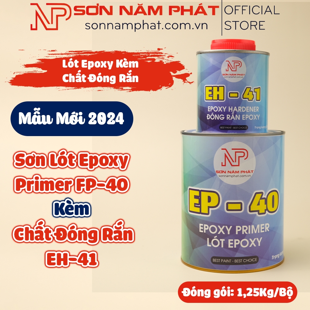 Sơn Lót Epoxy Primer EP-40 Kèm Chất Đóng Rắn Epoxy EH-41