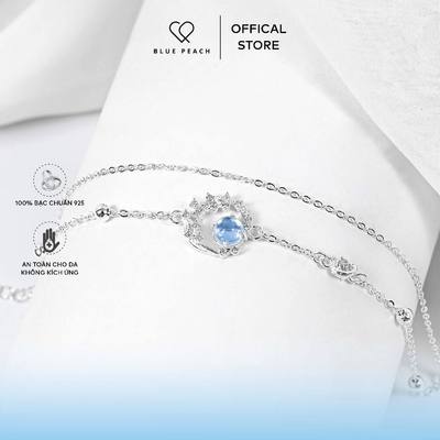 Lắc Tay Bạc 925 Blue Peach Blue Glitter Moon VN LT629
