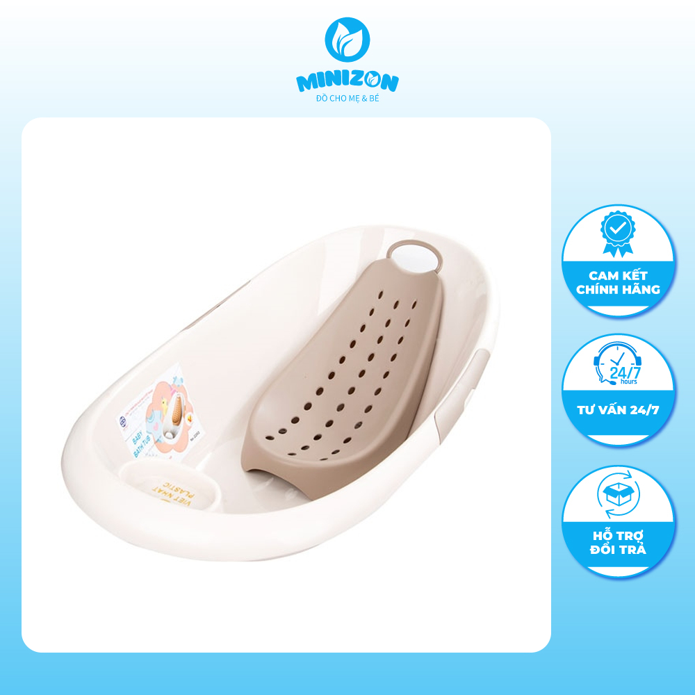 Chậu Tắm Việt Nhật Hình Elip 2202 Có Giá Đỡ Mẫu Mới Đủ Màu | Minizon Kids