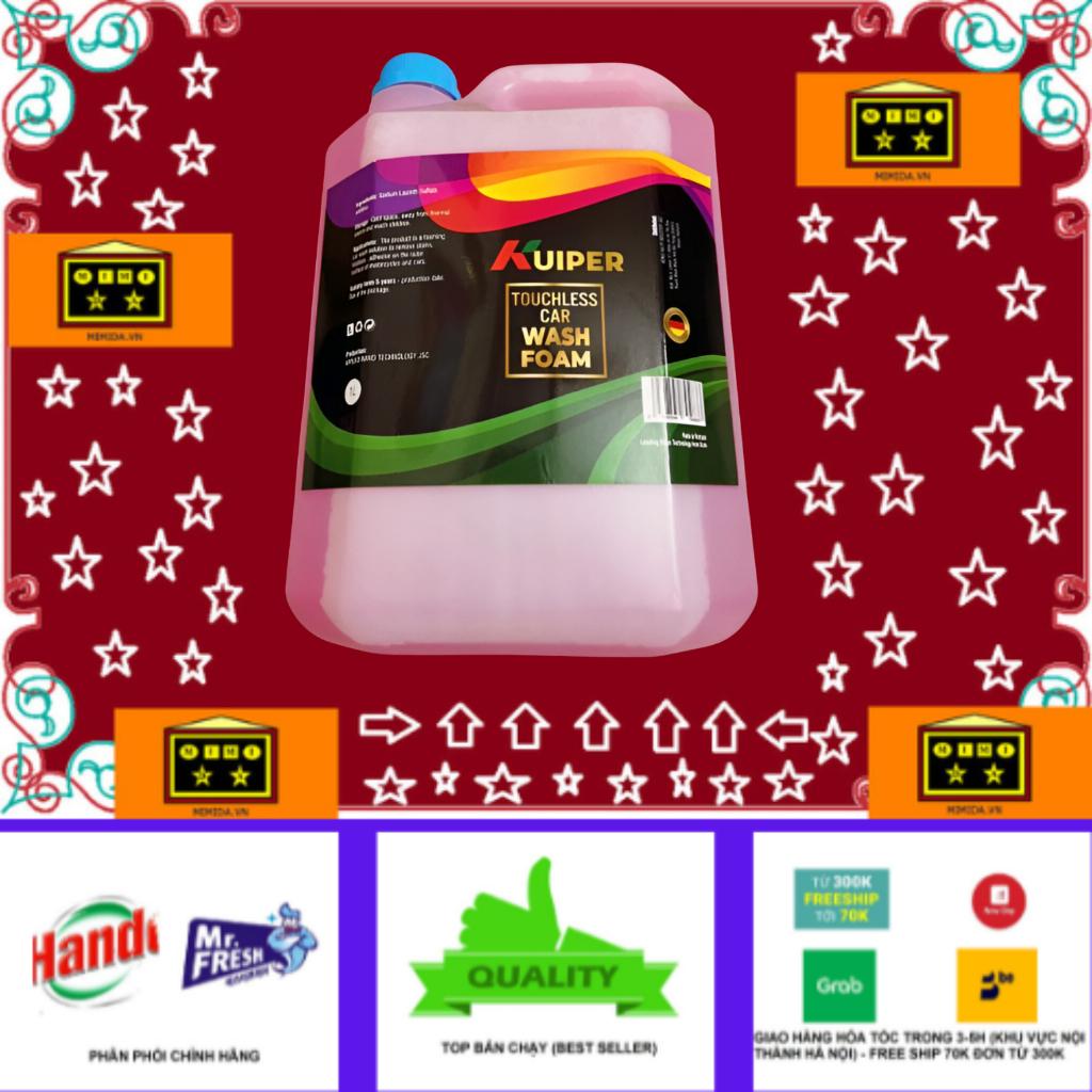  Nước rửa xe không chạm 5L bọt tuyết Kuiper Touchless Car Wash Foam cho ô tô xe máy  Tỉ lệ pha 1:10  