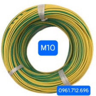 Dây tiếp địa vàng xanh M10 tiếp mass .chống giật dài 5m -10-15m
