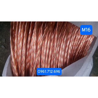 Dây cáp đồng trần m16 tiếp địa ,tiếp mass dài 5m -8m -10m
