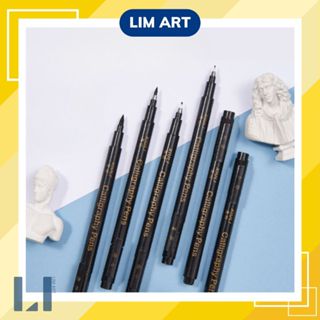  Bút Brush chuyên viết thư pháp Calligraphy vẽ tranh nhiều ngòi có thể đổ thêm mực. 
