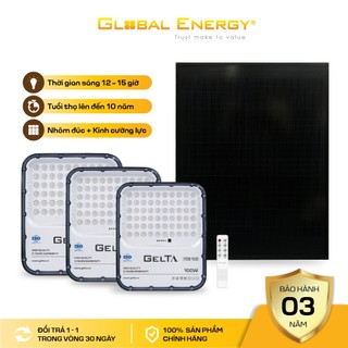 Đèn Năng Lượng Mặt Trời Gelta FZB, Đèn Pha Chính Hãng Chống Chói 100W 200W 300W