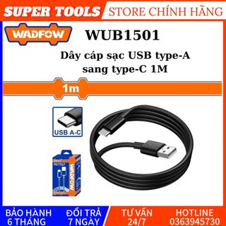 Wadfow dây cáp sạc usb type-a sang type-c 1m wub1501