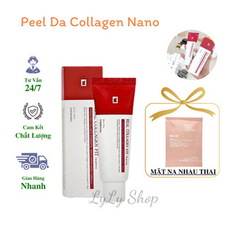 Peel da , peel real collagen fit, Giúp da trắng sáng, mịn màng, tăng sinh collagen Lylyshop