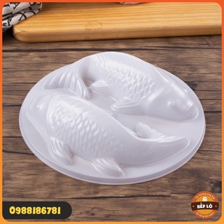 Khuôn thạch khuôn rau câu hình 2 con cá chép cá Koi