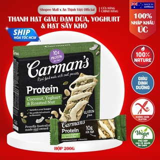 Thanh Giàu Đạm Carman's Protein Bar Coconut, Yoghurt, Roasted Nut - Vị Dừa, Sữa Chua - 200g