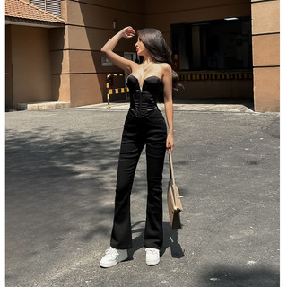 Quần skinny jean ống loe nhẹ co giãn TiQi Jeans L1-002