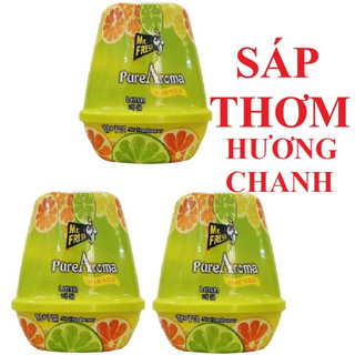 Bộ 3 hộp sáp thơm phòng khử mùi Mr Fresh 180g/hộp - hương Chanh thơm dịu nhẹ