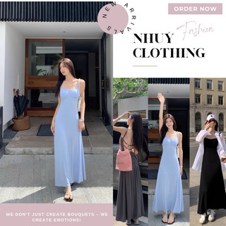 Váy maxi dáng dài 2 dây nhà MULVAN chinh hãng