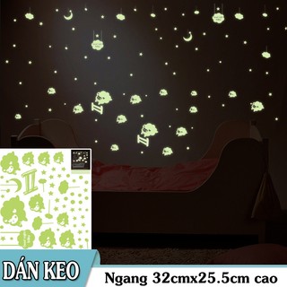 Decal trang trí tường - Cừu Con Đáng yêu - DẠ QUANG