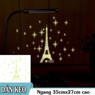 Decal trang trí Tháp Paris - Dạ Quang