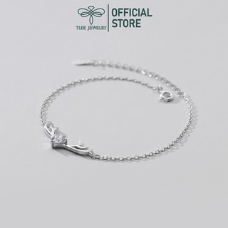  Lắc tay bạc nữ TLEE vòng tay sừng hươu đính đá TLEE JEWELRY LT0345 