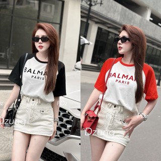 Áo phông Bal.main pha tay đẹp mê Hàng QC full tag mác
