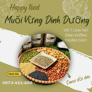 Muối vừng dinh dưỡng 7 loại hạt thuần chay, muối vừng cho người ăn chay